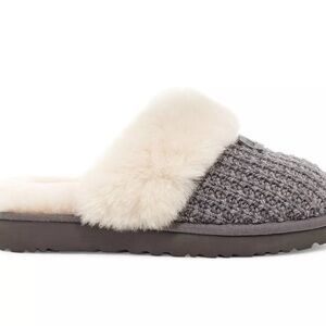 UGG Gray Women's Cozy Kable Knit Slippers Size 11